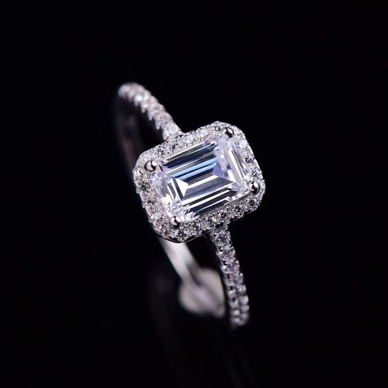 Square Solitaire Diamond Ring