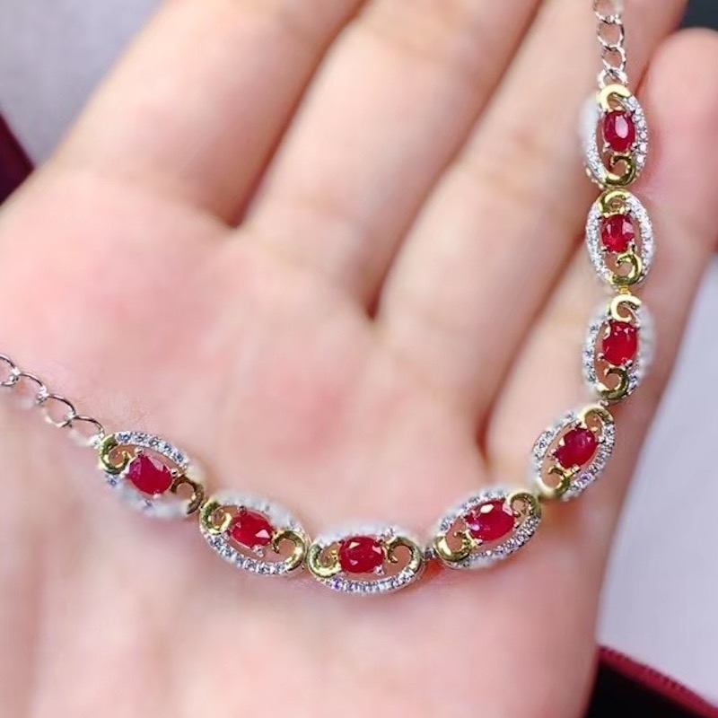 Red Sapphire Bracelet